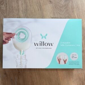 Willow Mint and White Reusable Containers